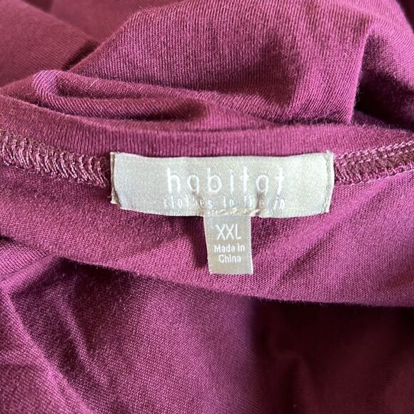 NWT Habitat 74016 Deep Hem Scoop Neck Cotton Tunic Wine Sz XXL/XXXL - Picture 8 of 9